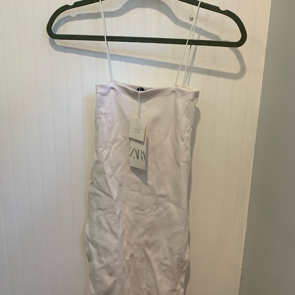 Zara white bodycon dress